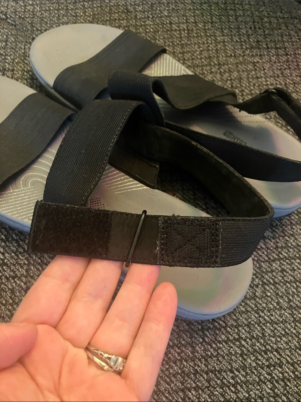 Clarks cloudstoppers arla jacory Slingback Sandals black/grey size 9 - Picture 5 of 12
